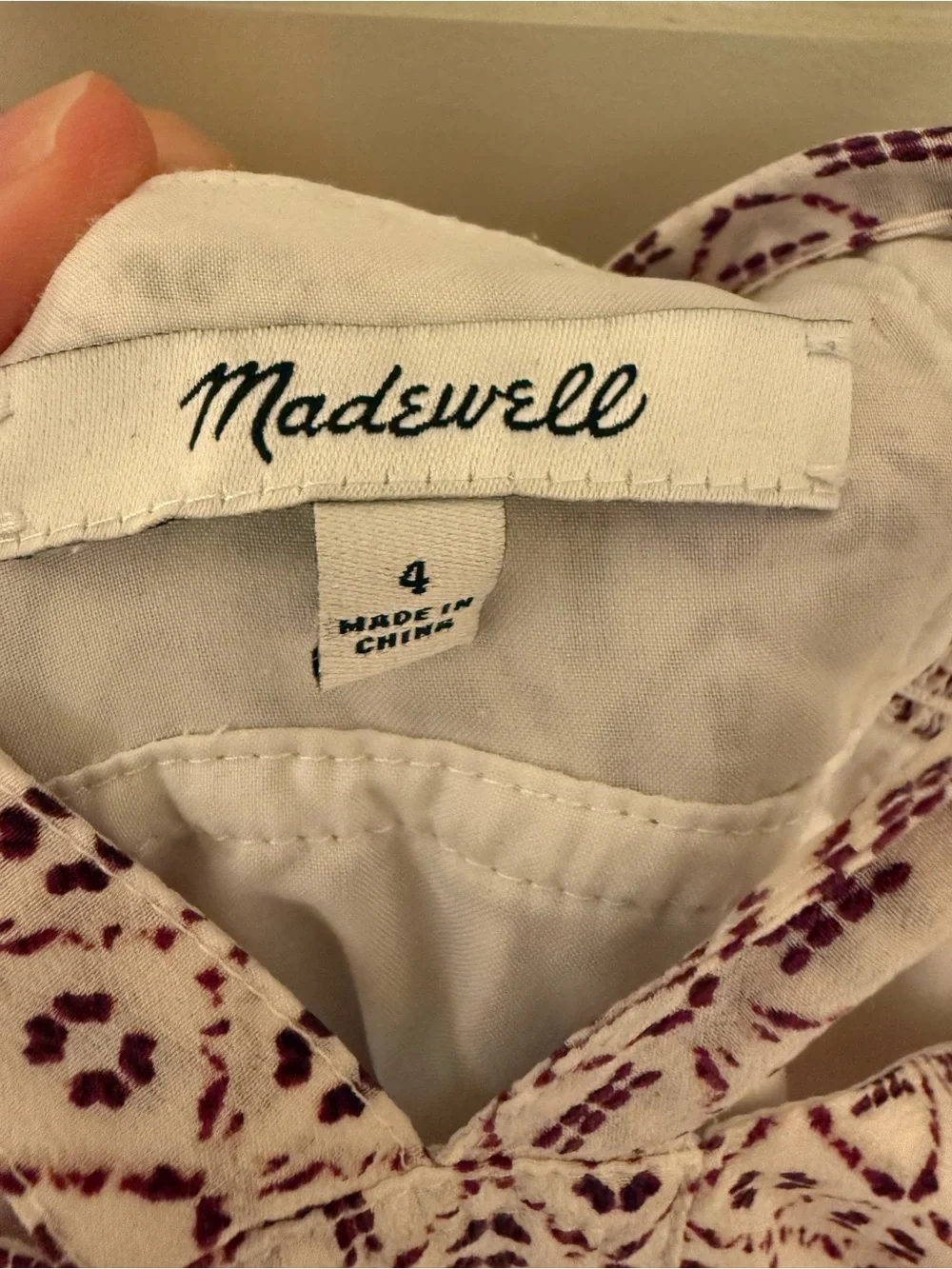 Madewell Echo Grid Silk Convertible Halter Mini Dress wedding guest pink cream 4 - Picture 5 of 7